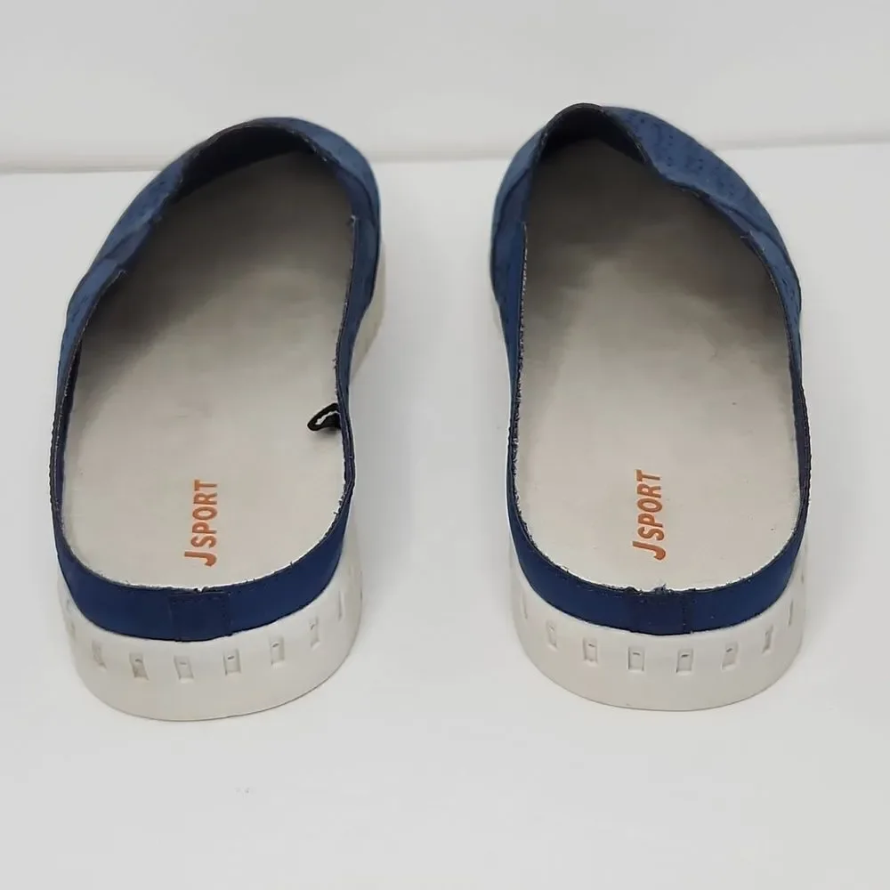 J- sport slip-on floral laser cut out mule shoes - Picture 4 of 8